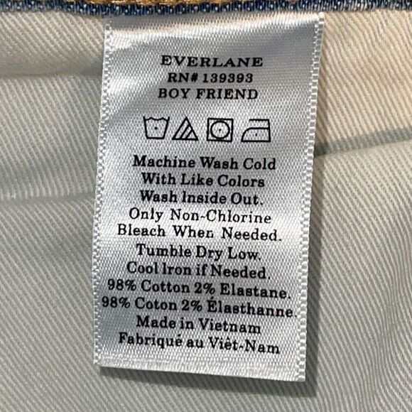 Everlane Womens High Rise Skinny Ankle Boyfriend Jeans Light Wash Size 32 NWT - Picture 8 of 11